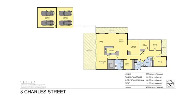 Floorplan of Homely house listing, 3 Charles Street, Wodonga VIC 3690