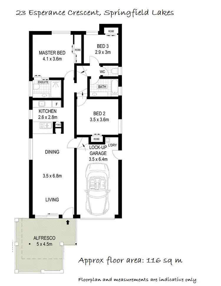 Floorplan of Homely house listing, 23 Esperance Crescent, Springfield Lakes QLD 4300