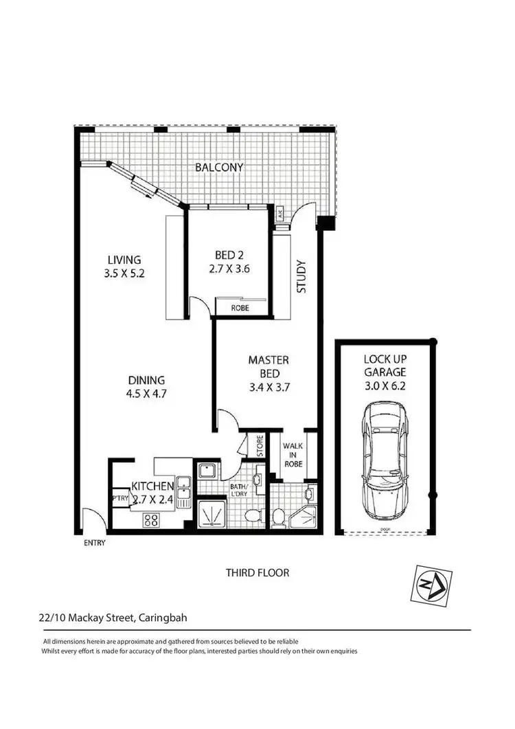 Floorplan of Homely apartment listing, 22/10 Mackay Street, Caringbah NSW 2229