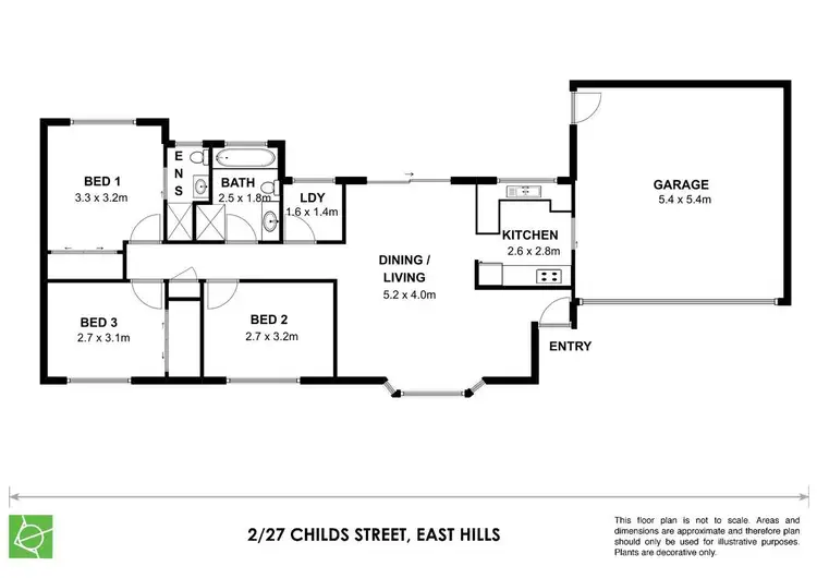 Floorplan of Homely villa listing, 2/27 Childs Street, East Hills NSW 2213