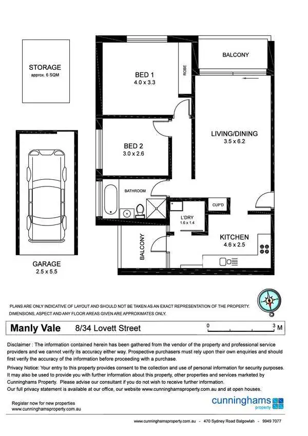 Floorplan of Homely unit listing, 8/34 Lovett Street, Manly Vale NSW 2093