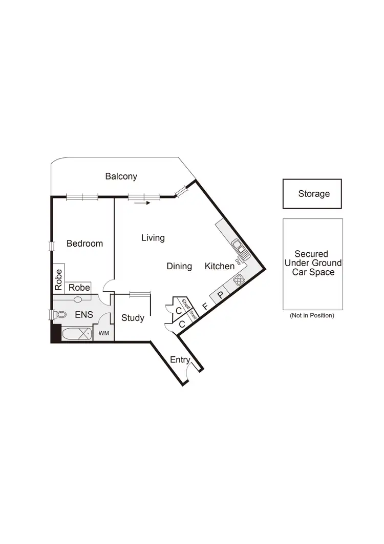 Floorplan of Homely apartment listing, 27/3 Seisman Place, Port Melbourne VIC 3207