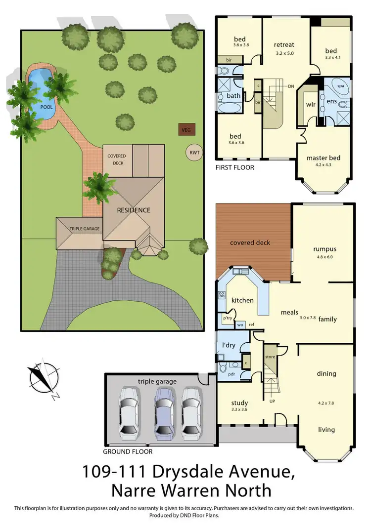 Floorplan of Homely house listing, 109-111 Drysdale Avenue, Narre Warren North VIC 3804