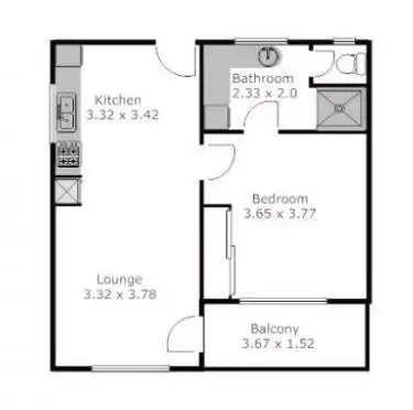 Floorplan of Homely unit listing, 8/3 Currie Street, Jolimont WA 6014