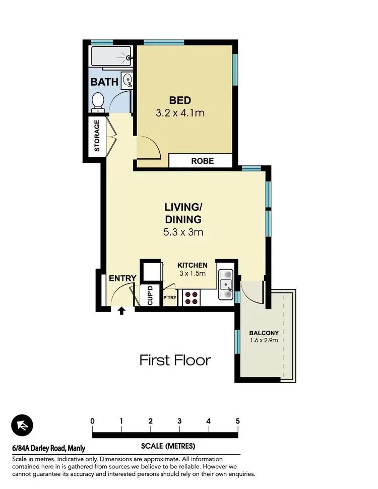 Floorplan of Homely apartment listing, 6/84A Darley Road, Manly NSW 2095