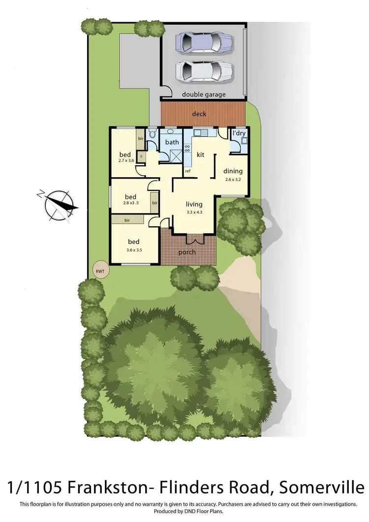 Floorplan of Homely unit listing, 1/1105 Frankston Flinders Road, Somerville VIC 3912