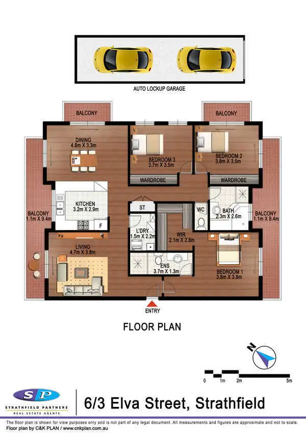 Floorplan of Homely apartment listing, 6/3 Elva Street, Strathfield NSW 2135