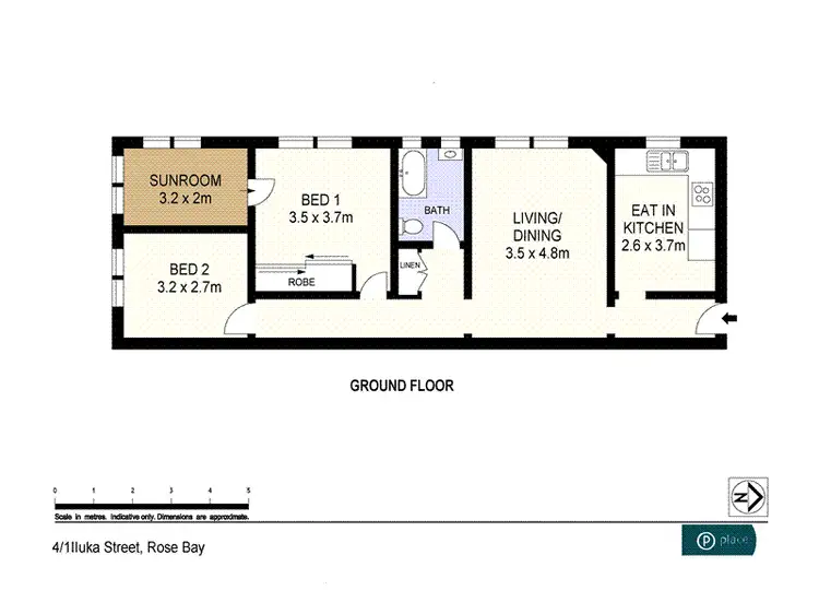 Floorplan of Homely unit listing, 4/1 Iluka Street, Rose Bay NSW 2029