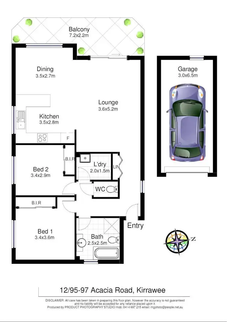 Floorplan of Homely unit listing, 12/95-97 Acacia Road, Kirrawee NSW 2232