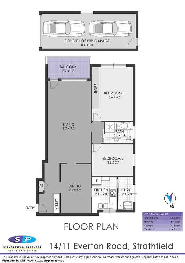 Floorplan of Homely apartment listing, 14/11 Everton Road, Strathfield NSW 2135