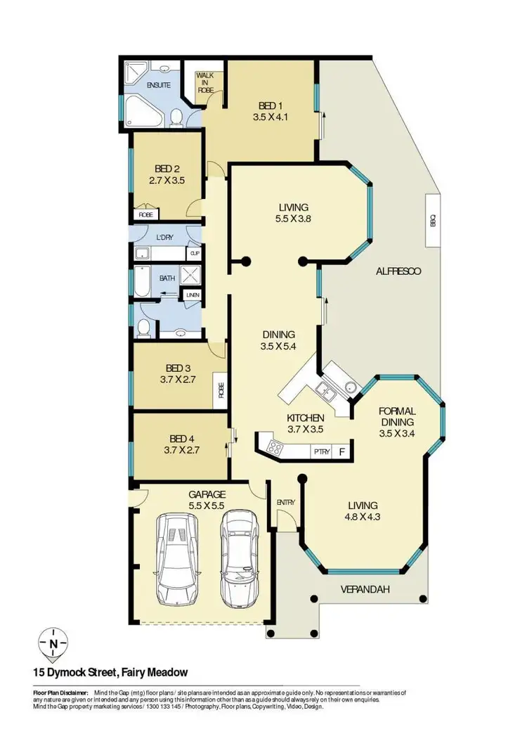 Floorplan of Homely house listing, 15 Dymock Street, Fairy Meadow NSW 2519