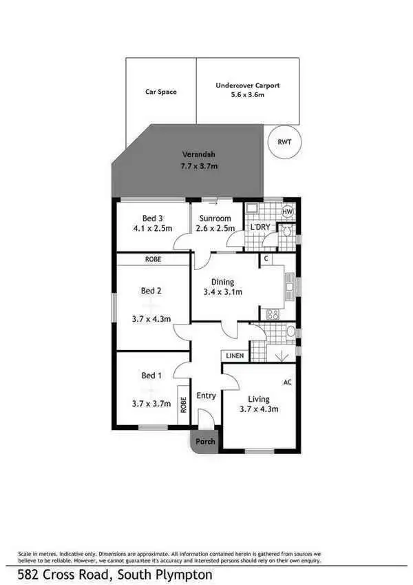 Floorplan of Homely house listing, 582 Cross Road, South Plympton SA 5038