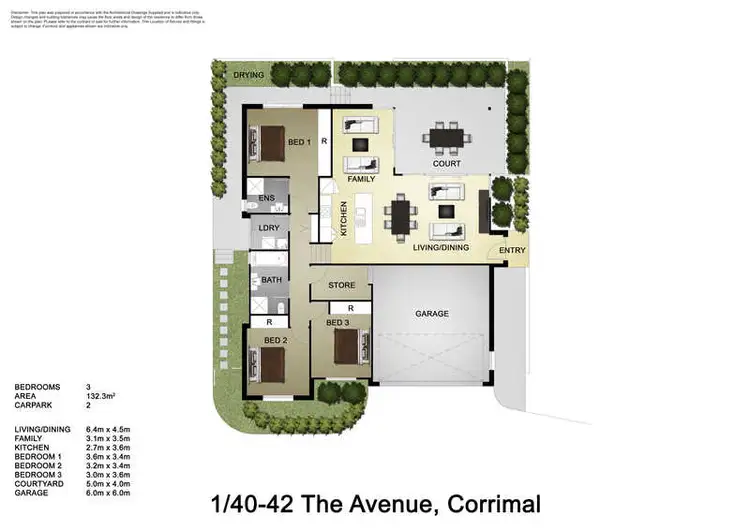 Floorplan of Homely villa listing, 1/40-42 The Avenue, Corrimal NSW 2518