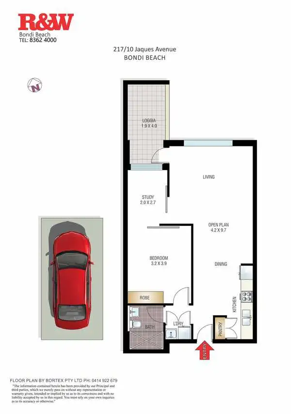 Floorplan of Homely apartment listing, 217/10 Jaques Avenue, Bondi Beach NSW 2026