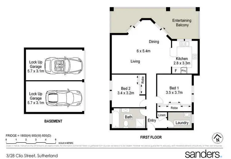 Floorplan of Homely unit listing, 3/28 Clio Street, Sutherland NSW 2232