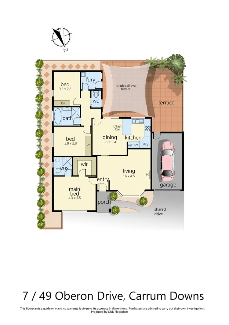 Floorplan of Homely unit listing, 7/49 Oberon Drive, Carrum Downs VIC 3201
