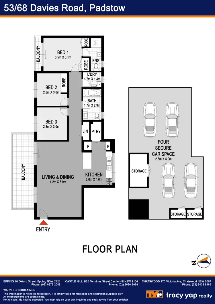 Floorplan of Homely apartment listing, 53/68 Davies Road, Padstow NSW 2211