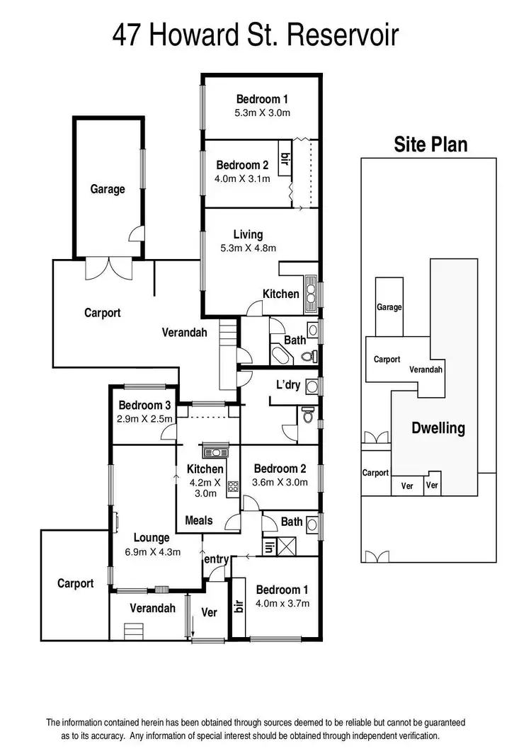 Floorplan of Homely house listing, 47 Howard Street, Reservoir VIC 3073