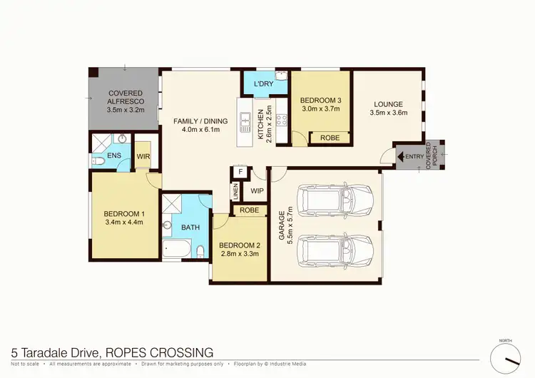 Floorplan of Homely house listing, 5 Taradale Drive, Ropes Crossing NSW 2760