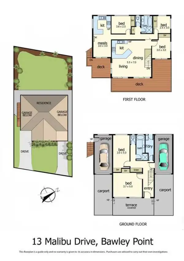 Floorplan of Homely house listing, 13 Malibu Drive, Bawley Point NSW 2539