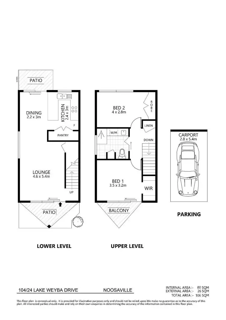 Floorplan of Homely unit listing, 104/24 Lake Weyba Drive, Noosaville QLD 4566