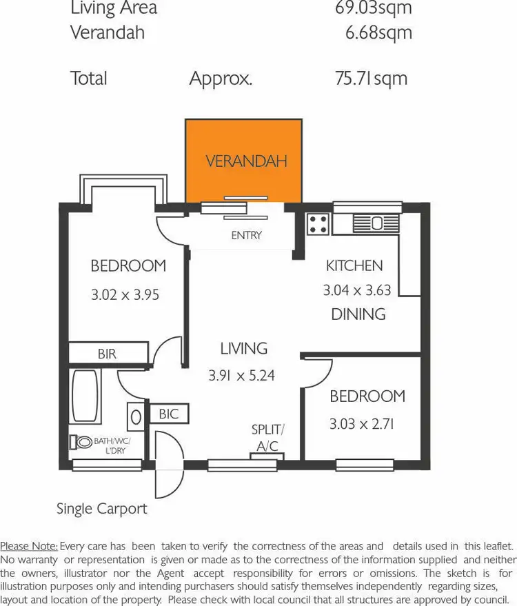 Floorplan of Homely unit listing, 4/5 Ulah Place, Semaphore Park SA 5019
