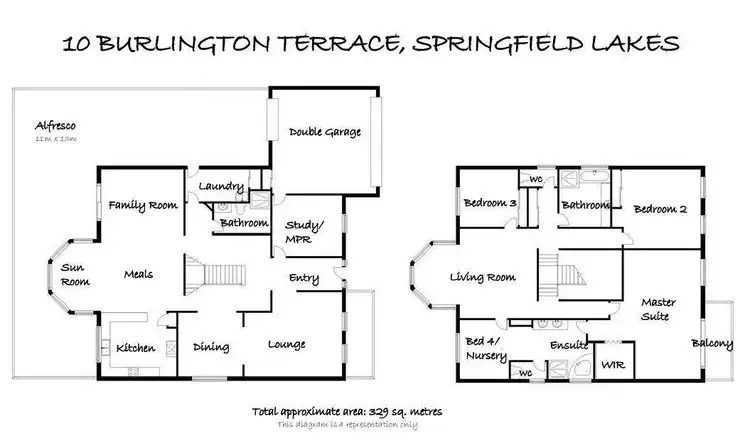 Floorplan of Homely house listing, 10 Burlington Terrace, Springfield Lakes QLD 4300