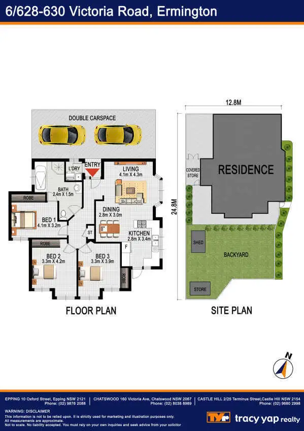 Floorplan of Homely villa listing, 6/628-630 Victoria Road, Ermington NSW 2115