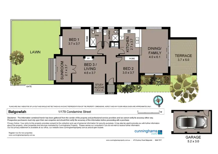 Floorplan of Homely semi-detached listing, 1/179 Condamine Street, Balgowlah NSW 2093