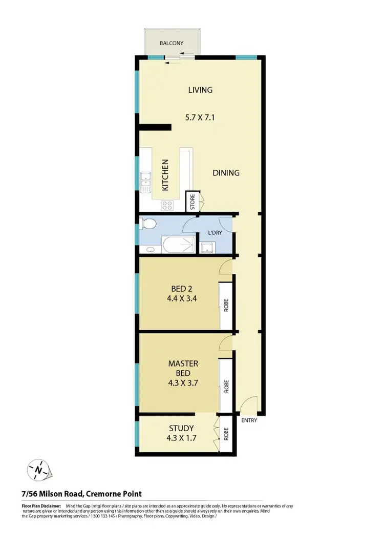Floorplan of Homely apartment listing, Unit 7/56 Milson Road, Cremorne Point NSW 2090