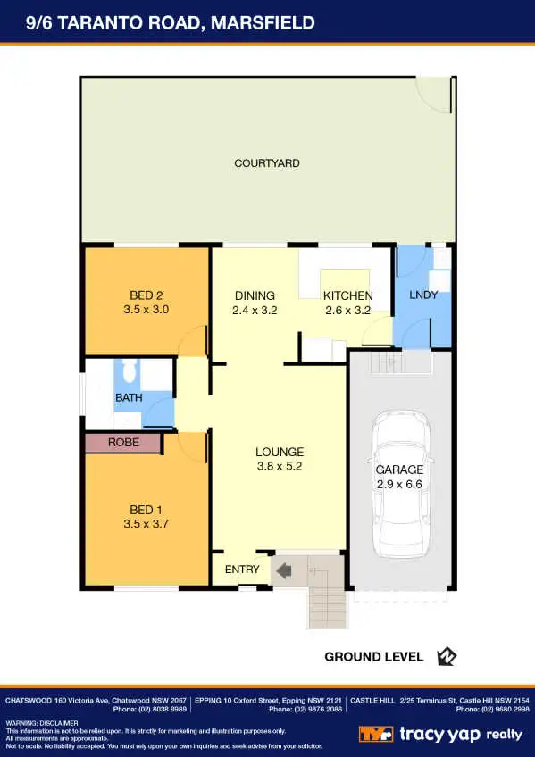 Floorplan of Homely villa listing, 9/6 Taranto Road, Marsfield NSW 2122