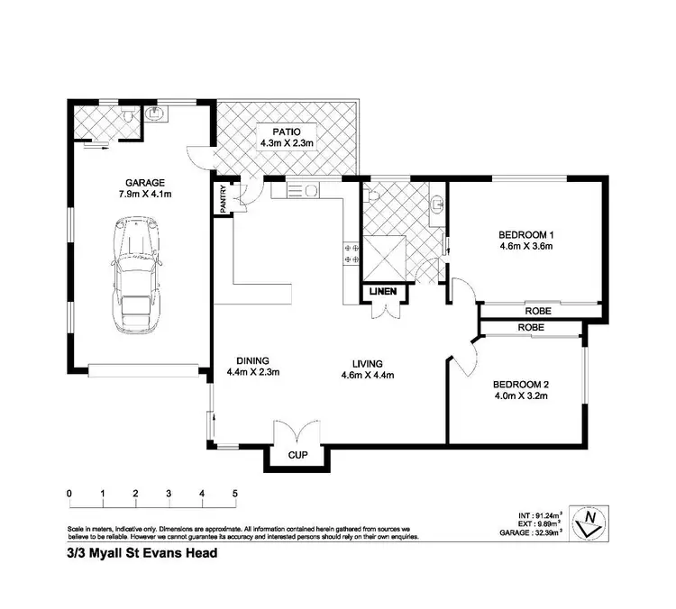 Floorplan of Homely unit listing, 3/3 Myall Street, Evans Head NSW 2473