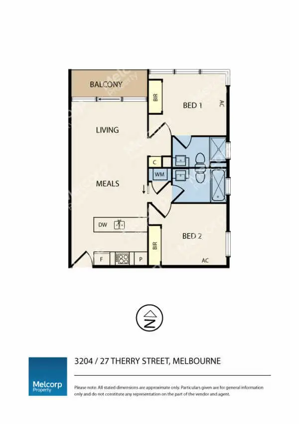 Floorplan of Homely apartment listing, 3204/27 Therry Street, Melbourne VIC 3000