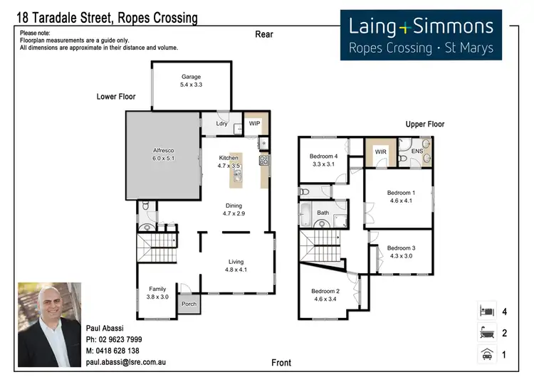 Floorplan of Homely house listing, 18 Taradale Drive, Ropes Crossing NSW 2760