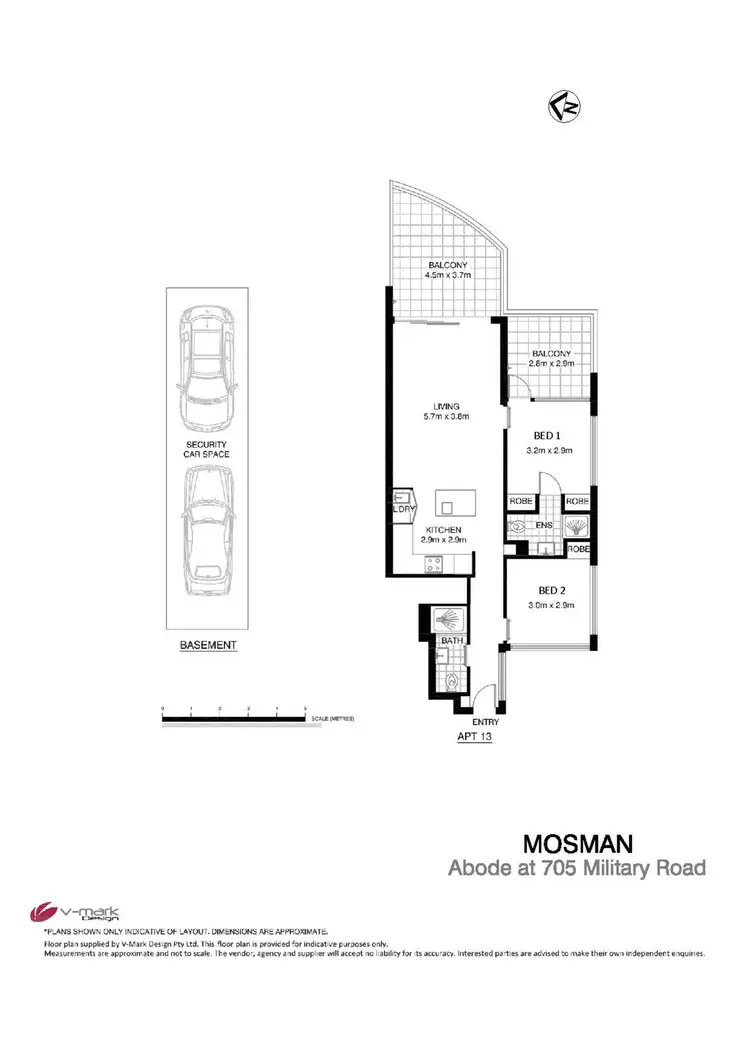 Floorplan of Homely apartment listing, 13/705 Military Road, Mosman NSW 2088