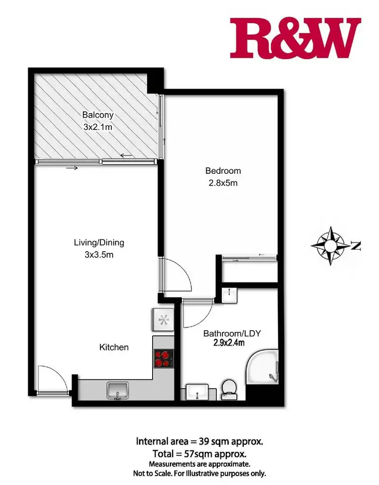 Floorplan of Homely apartment listing, 207/47-49 Chippen Street, Chippendale NSW 2008