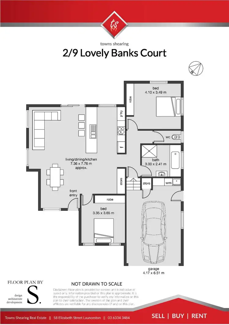 Floorplan of Homely unit listing, 2/9 Lovely Banks Court, Legana TAS 7277