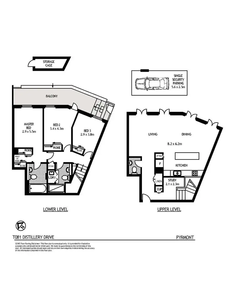 Floorplan of Homely apartment listing, T08/1 Distillery Drive, Pyrmont NSW 2009
