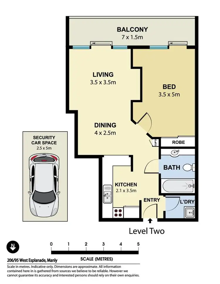 Floorplan of Homely apartment listing, Unit 206/95 West Esplanade, Manly NSW 2095