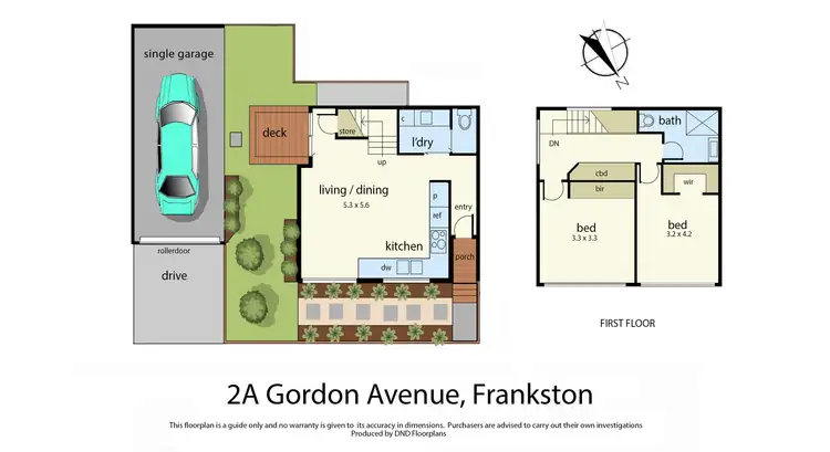 Floorplan of Homely townhouse listing, 2A Gordon Avenue, Frankston VIC 3199