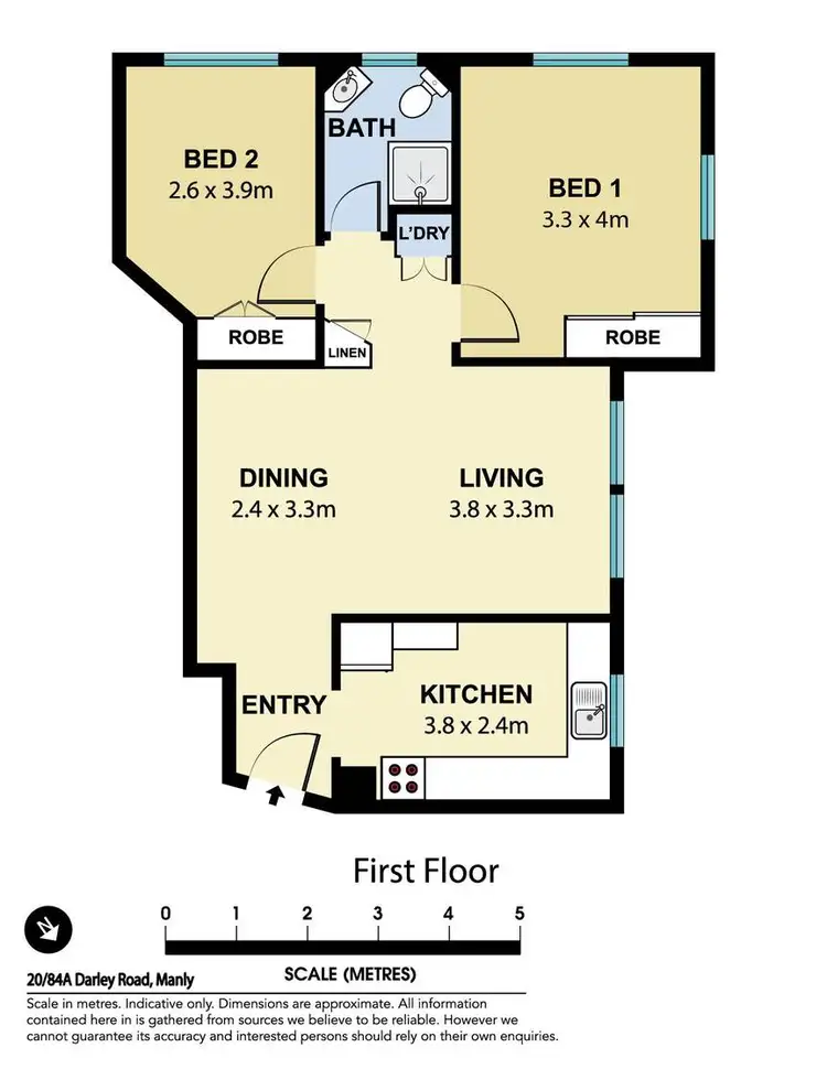 Floorplan of Homely unit listing, 20/84A Darley Road, Manly NSW 2095