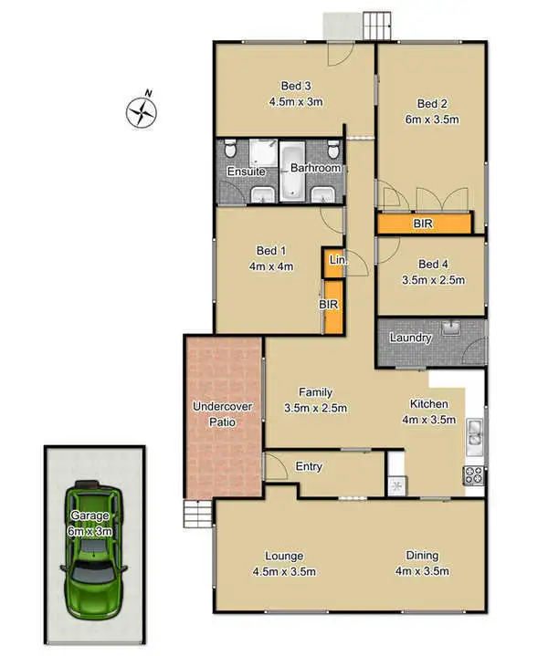Floorplan of Homely house listing, 134 Lanhams Road, Winston Hills NSW 2153