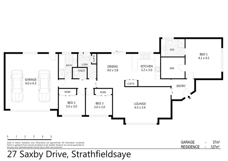 Floorplan of Homely house listing, 27 Saxby Drive, Strathfieldsaye VIC 3551