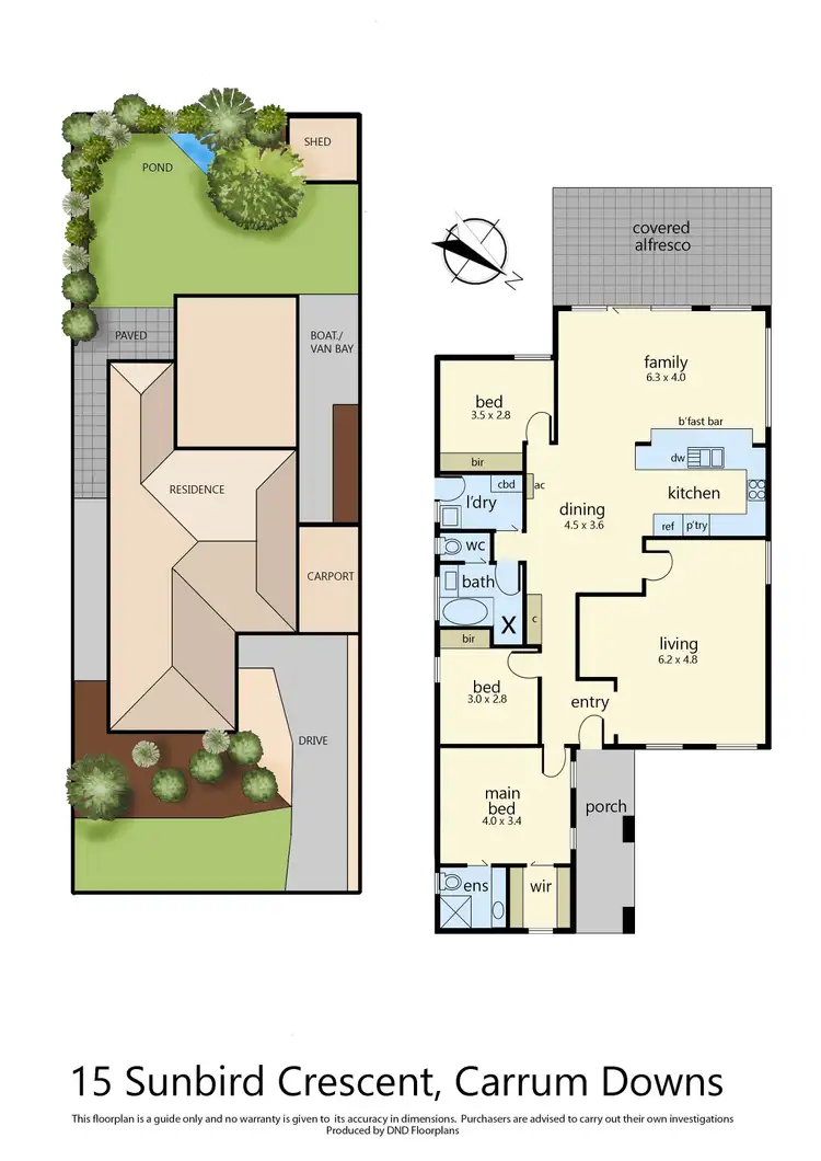 Floorplan of Homely house listing, 15 Sunbird Crescent, Carrum Downs VIC 3201