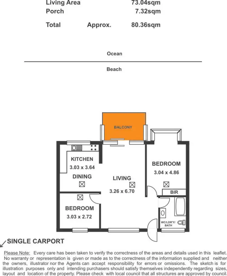 Floorplan of Homely unit listing, 7/5 Ulah Place, Semaphore Park SA 5019