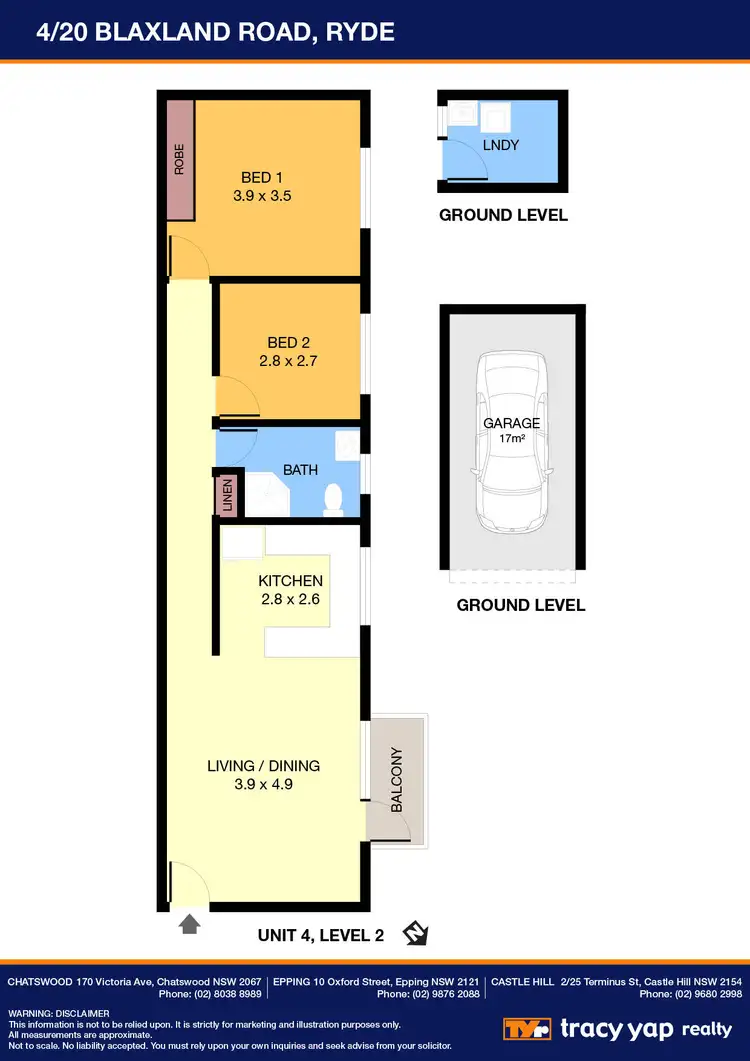 Floorplan of Homely unit listing, 4/20 Blaxland Road, Ryde NSW 2112