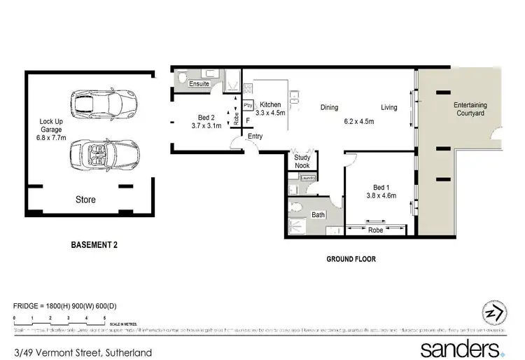 Floorplan of Homely apartment listing, 3/49 Vermont Street, Sutherland NSW 2232