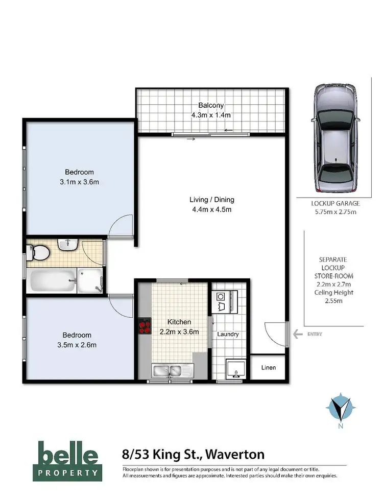 Floorplan of Homely unit listing, 8/53 King Street, Wollstonecraft NSW 2065