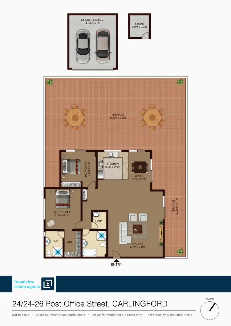 Floorplan of Homely apartment listing, 24/24-26 Post Office Street, Carlingford NSW 2118