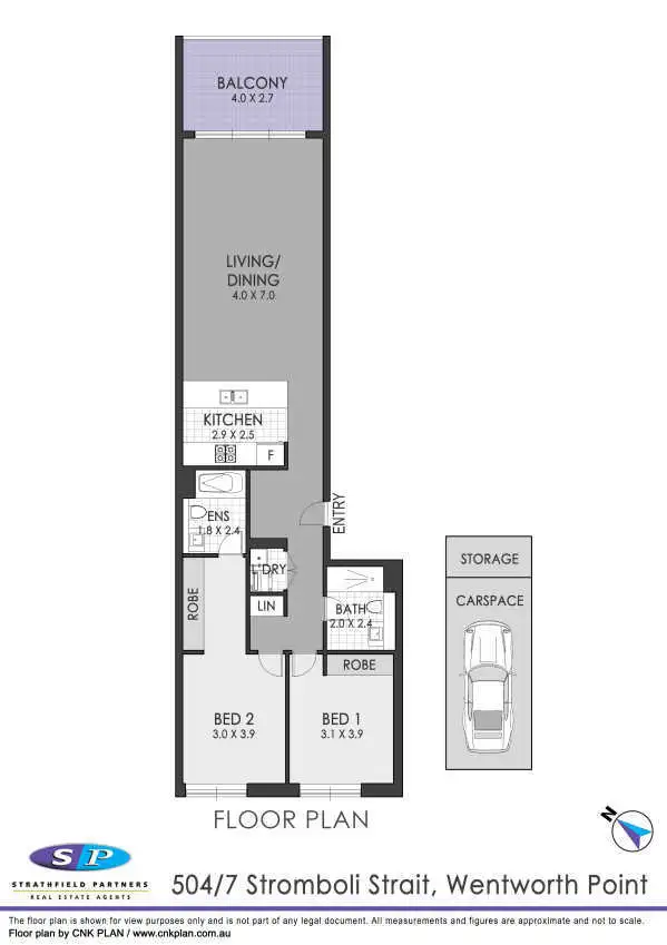 Floorplan of Homely apartment listing, 504/7 Stromboli, Wentworth Point NSW 2127